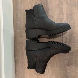 Black Slip On Ankle Boots Size 9.5